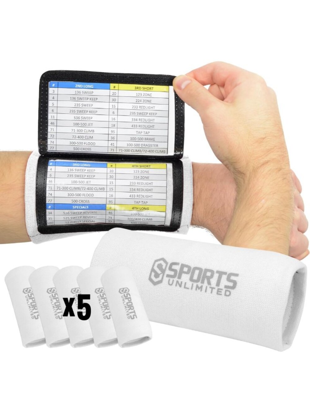 Youth Triple Wrist Coach for Sports - Football & Baseball Wristbands, QB Arm